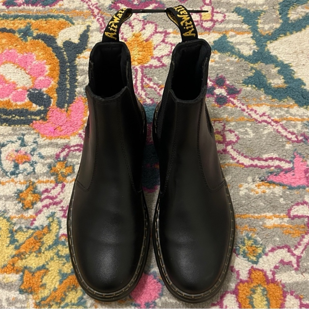 Dr. Martens 2976 Smooth Leather Chelsea Boots In Black Size 7 - Picture 5 of 16